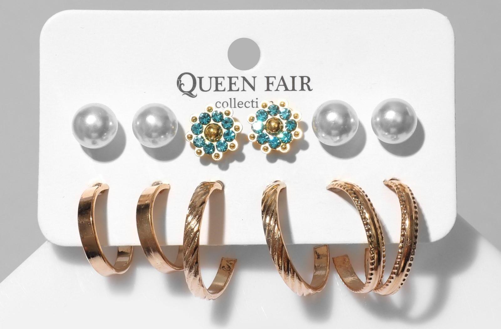 Набор серьги 6 пар 