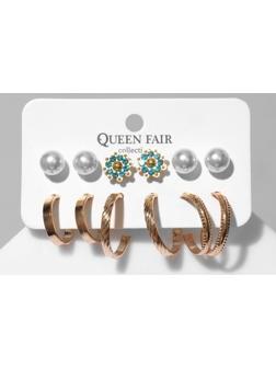 Набор серьги 6 пар 