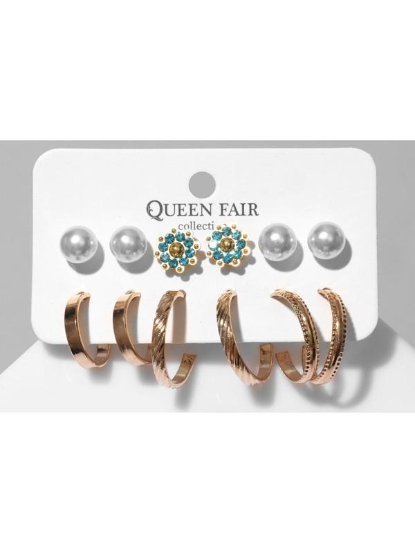 Набор серьги 6 пар 