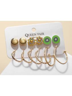 Набор серьги 6 пар 