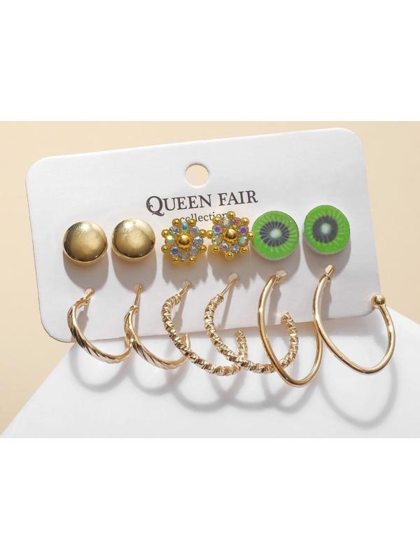 Набор серьги 6 пар 