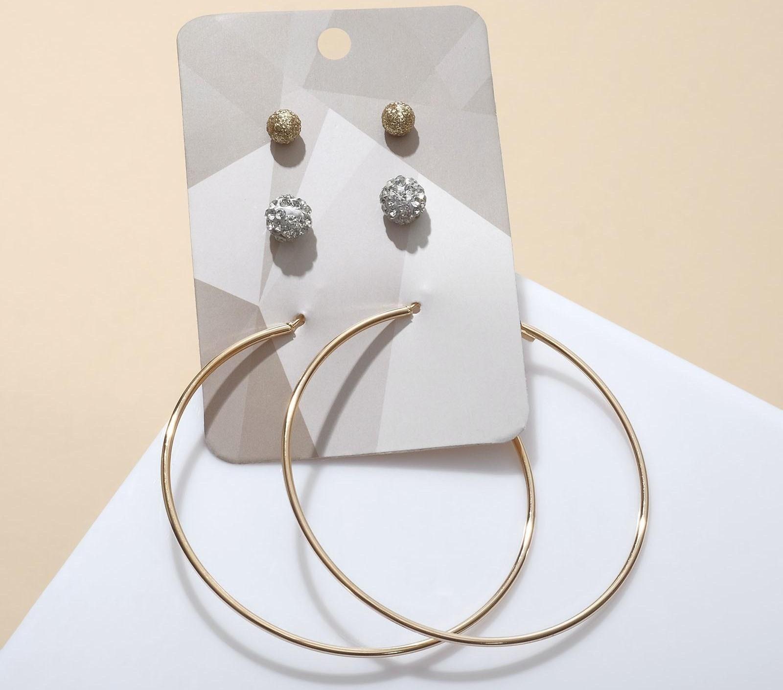 Пусеты 3 пары 