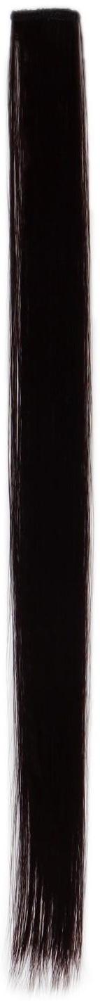 Локон накладной, прямой волос, на заколке, 50 см, 5 гр, цвет тёмно русый