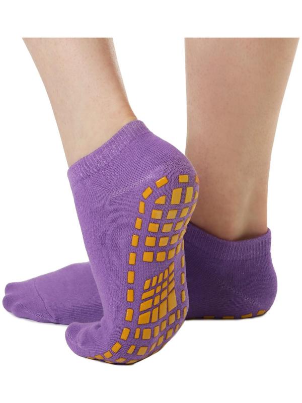 Носки для йоги прорезиненные, размер 36-41, прорезиненные, цвет фиолетовый