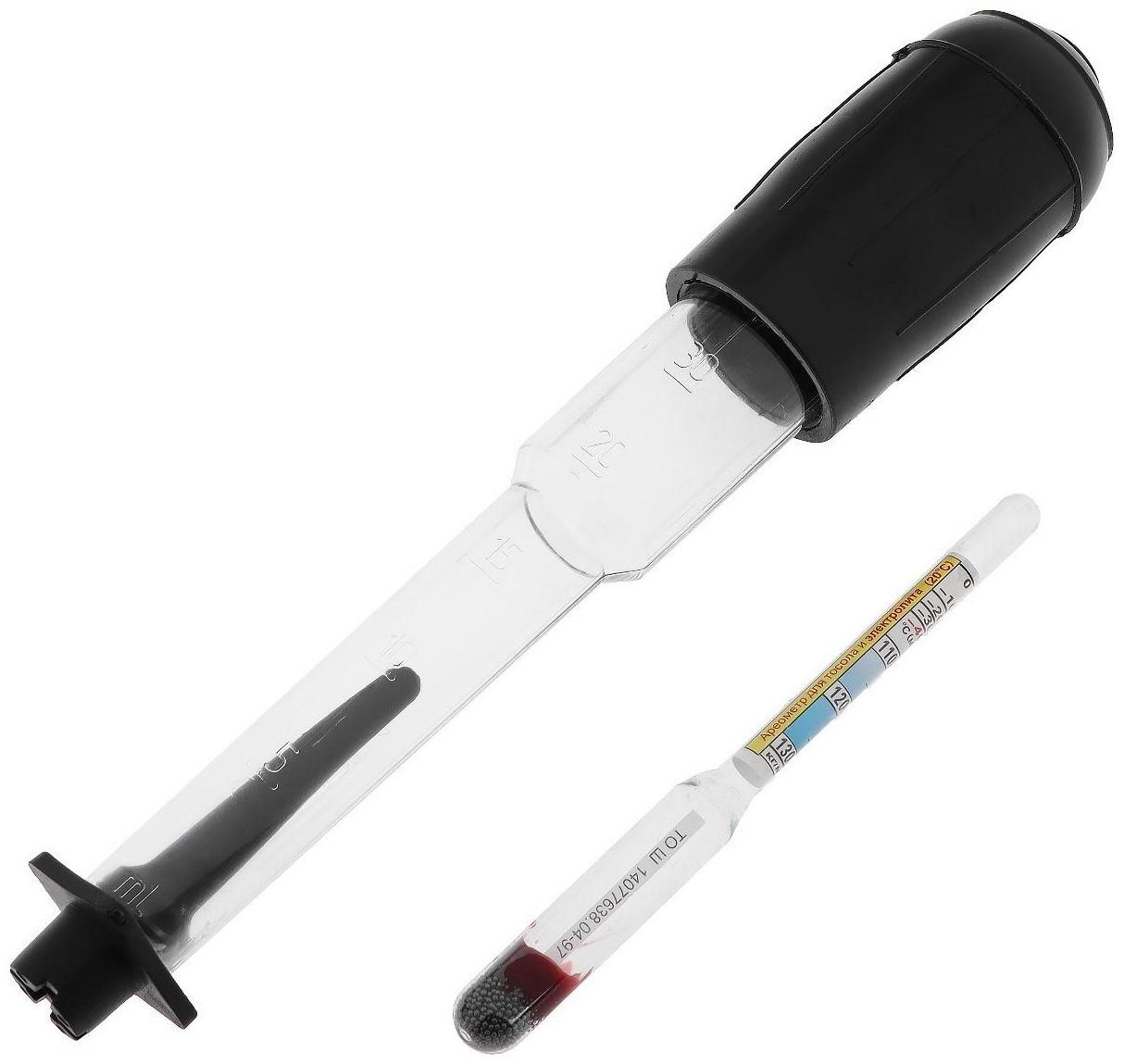 Ареометр LION, универсальный для электролита и тосола, в тубе с воронкой