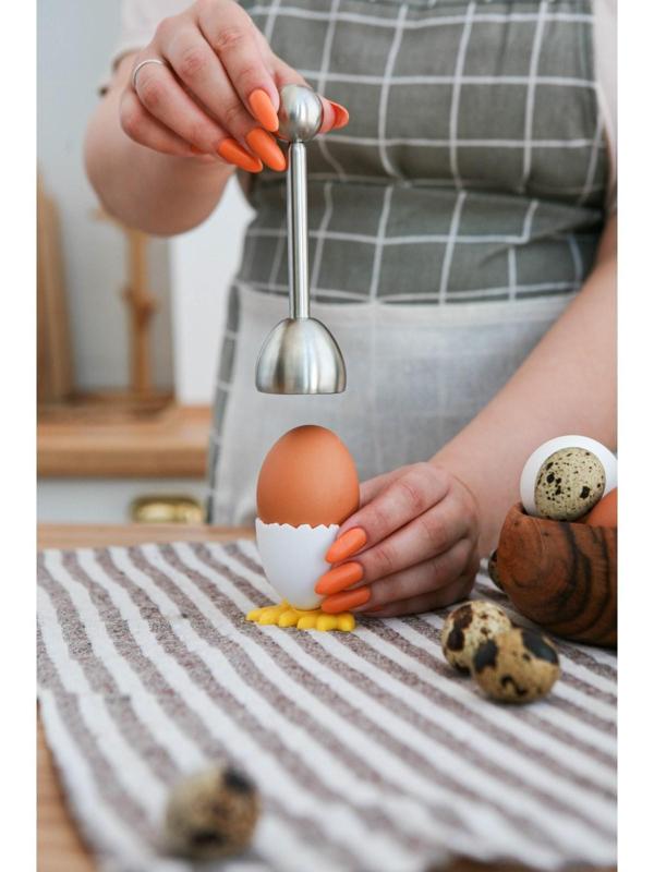 Яйце-битер, 13,3×4,3 см, нержавеющая сталь, цвет хромированный