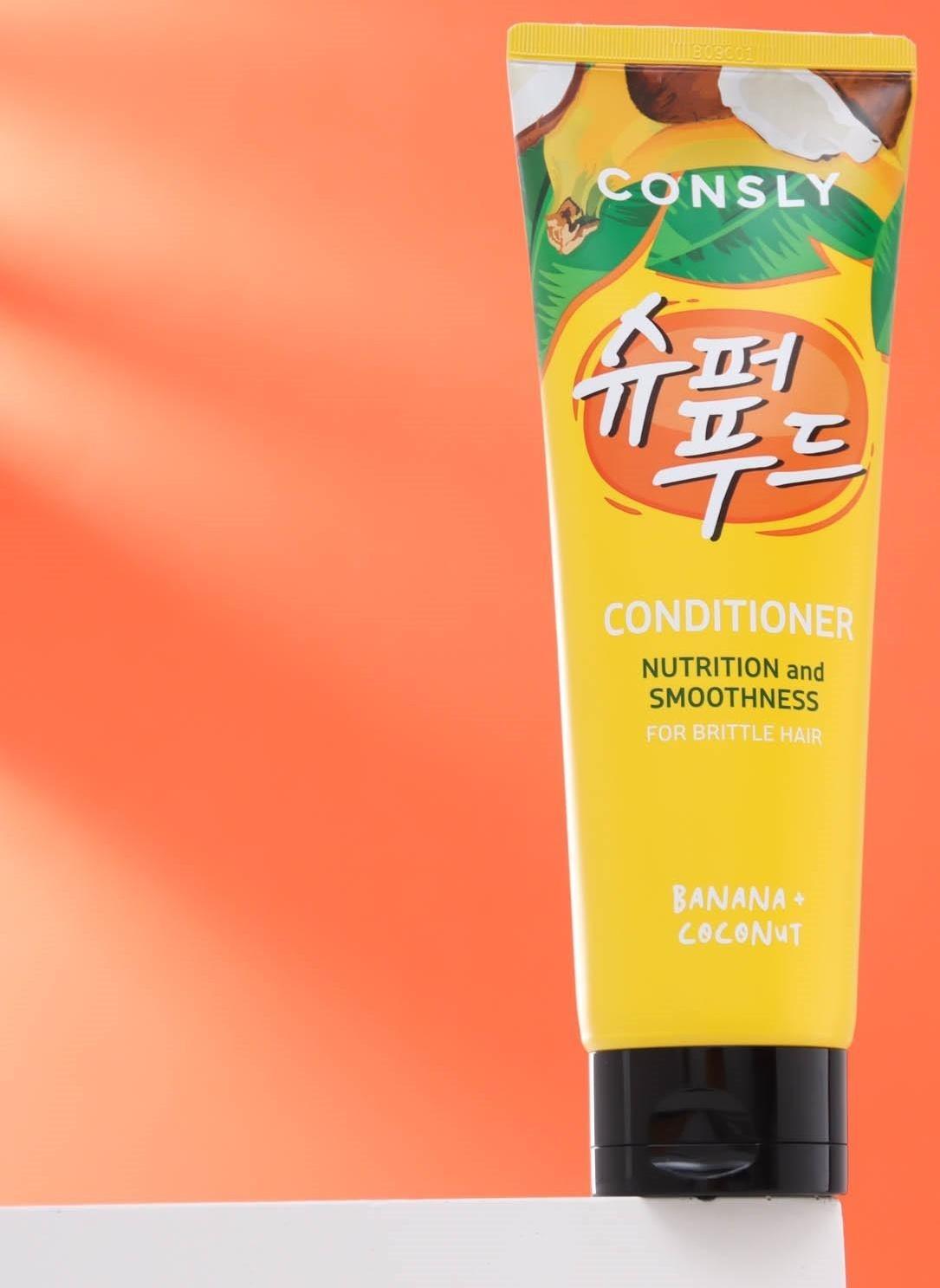 Питательный и разглаживающий кондиционер Consly с экстрактом банана и кокосовой водой, 250мл
