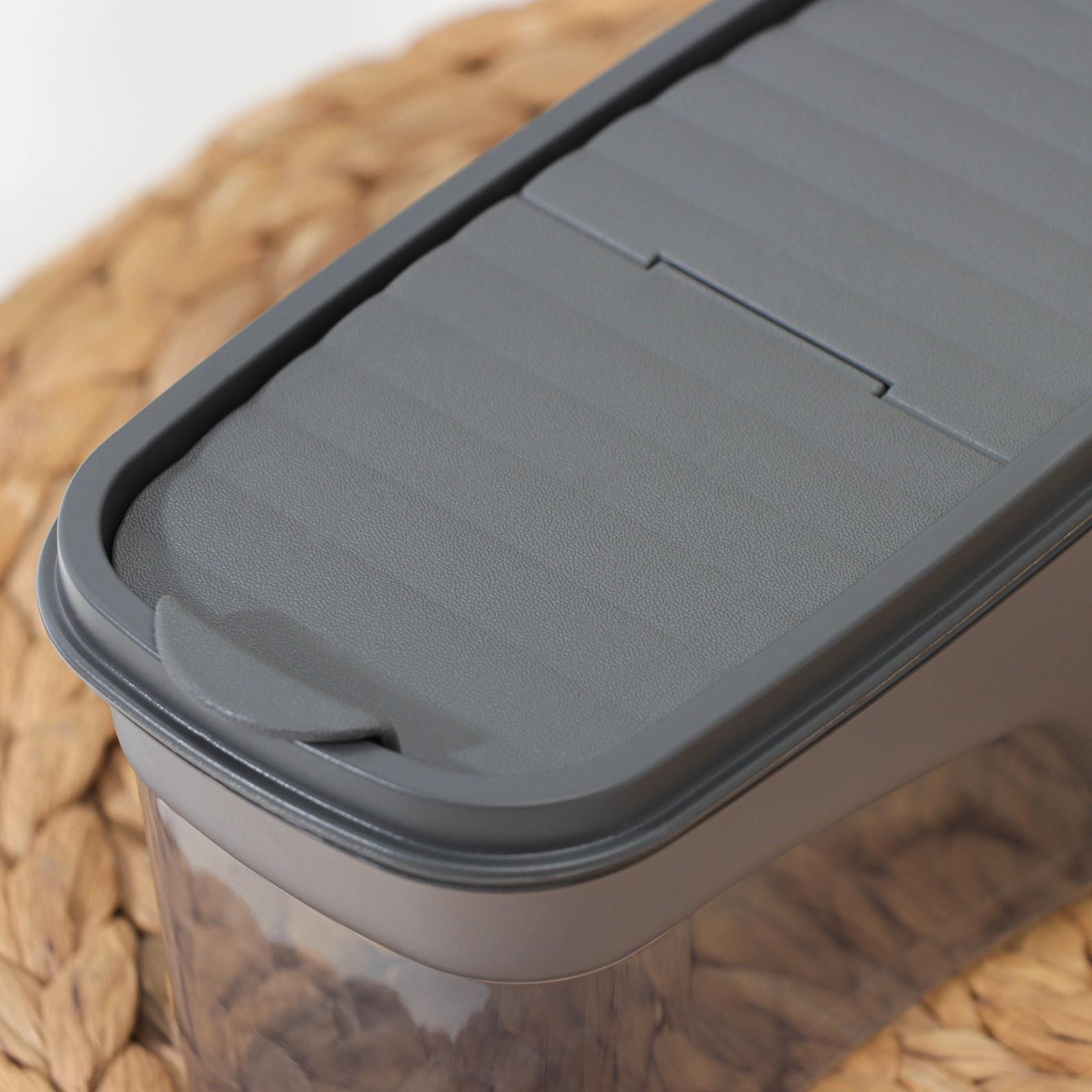 Ёмкость для сыпучих продуктов «Бест», 1 л, 9,5×19×9,5 см, цвет графитовый