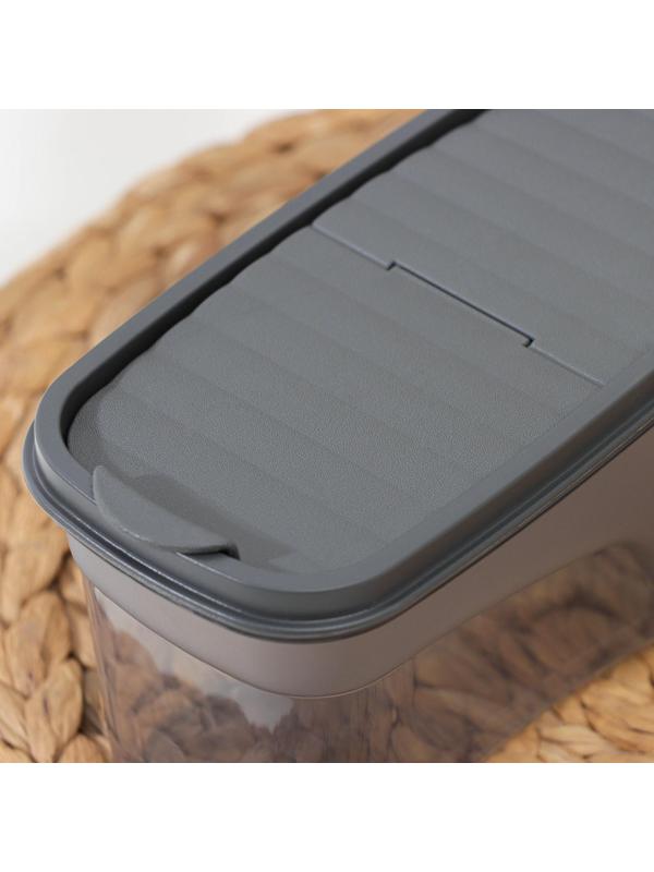 Ёмкость для сыпучих продуктов «Бест», 1 л, 9,5×19×9,5 см, цвет графитовый