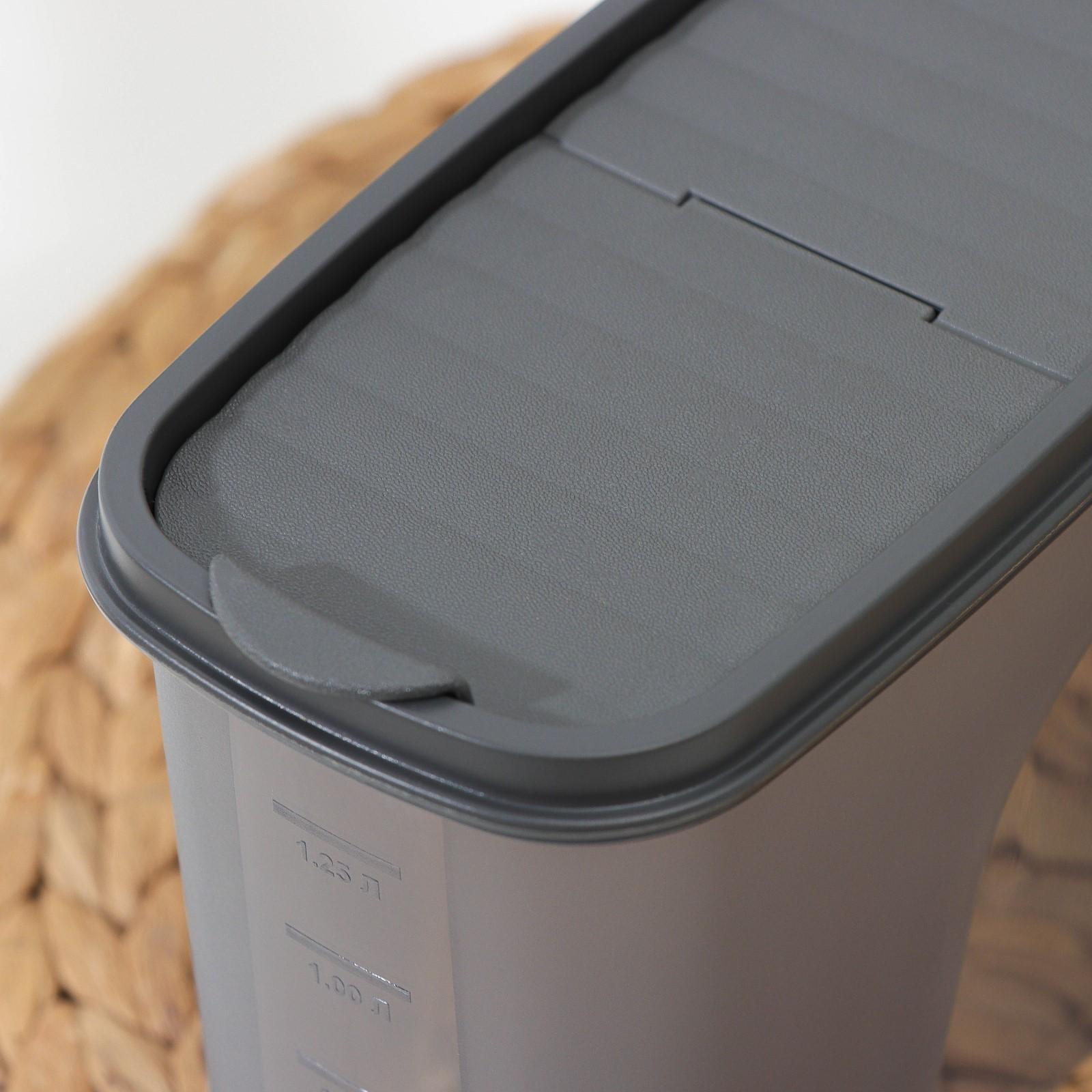 Ёмкость для сыпучих продуктов «Бест», 1,5 л, 9,5×19×14 см, цвет графитовый