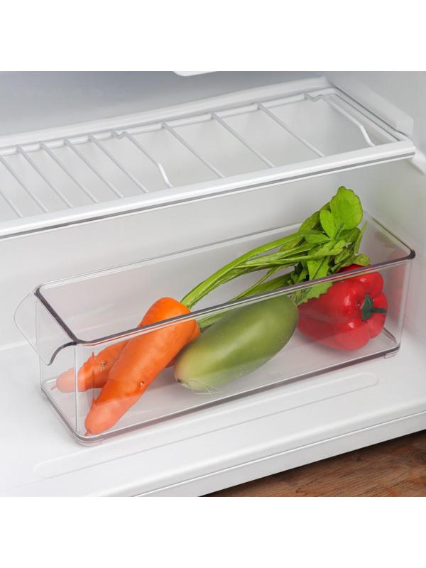 Контейнер для холодильника Mannaz, 32,9×9,6×10,2 см, цвет прозрачный