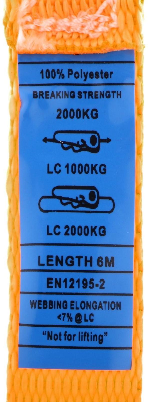 Стяжка груза с механизмом, ширина ленты 25 мм, нагрузка 800 кг, длина 6 м