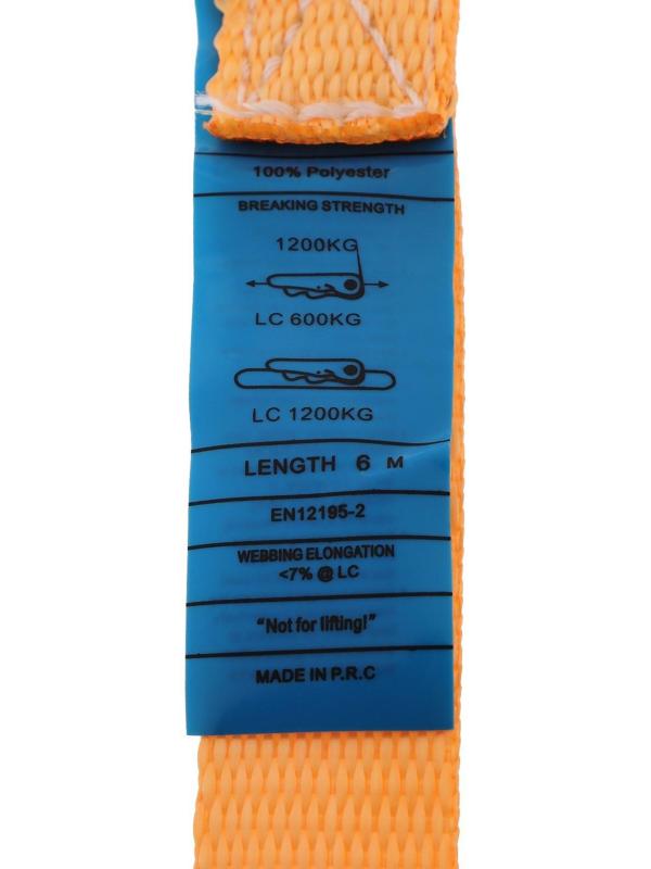 Стяжка груза с механизмом, ширина ленты 25 мм, нагрузка 800 кг, длина 6 м