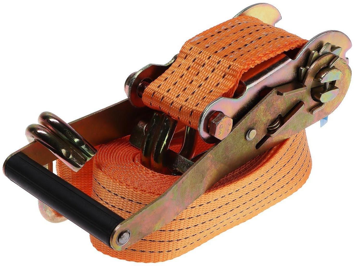 Стяжка груза с механизмом, ширина ленты 50 мм, нагрузка 3000 кг, длина 6 м