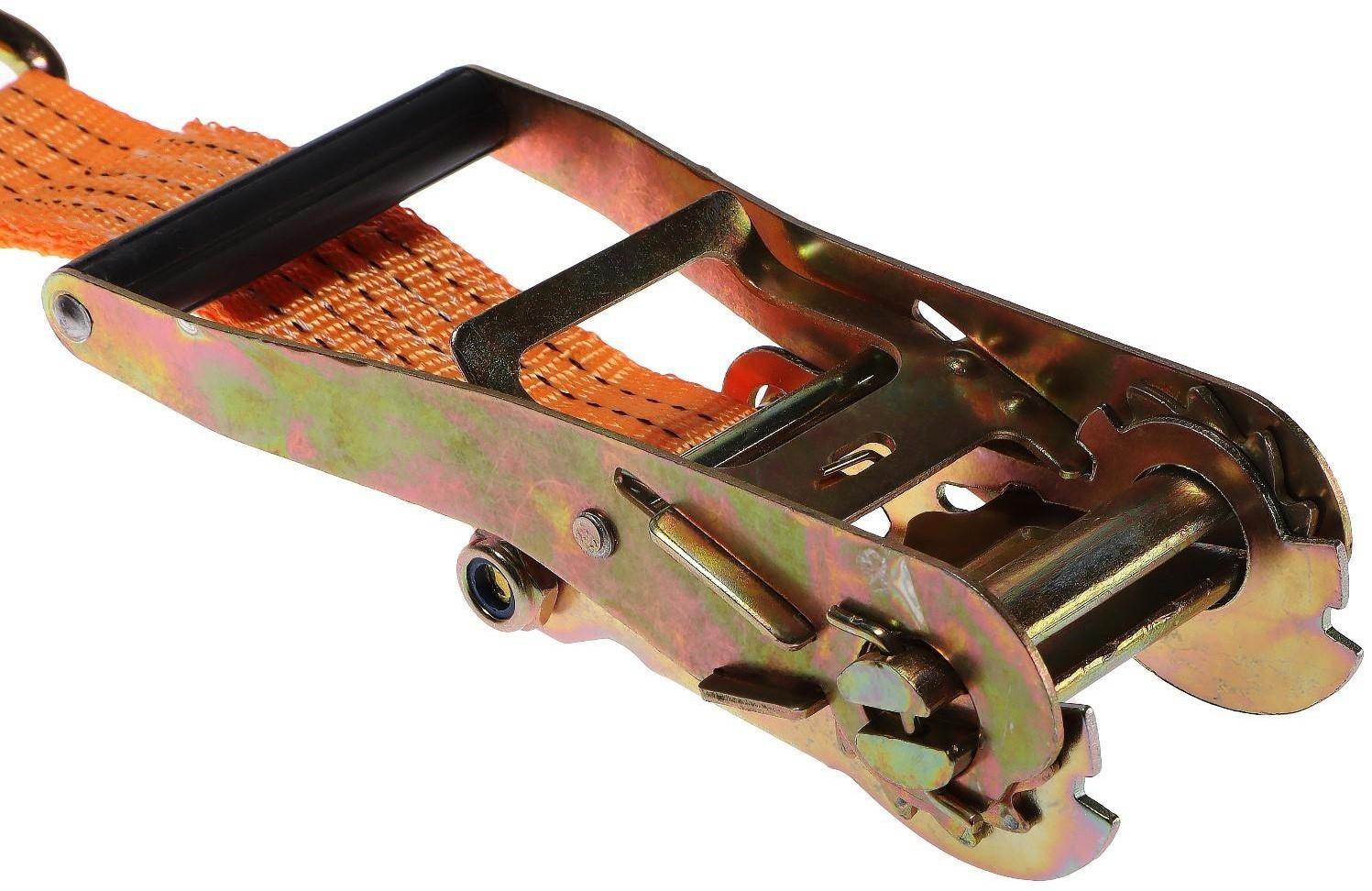 Стяжка груза с механизмом, ширина ленты 50 мм, нагрузка 3000 кг, длина 6 м