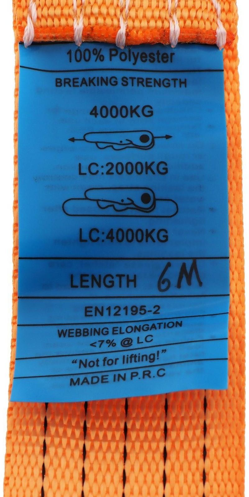 Стяжка груза с механизмом, ширина ленты 50 мм, нагрузка 3000 кг, длина 6 м