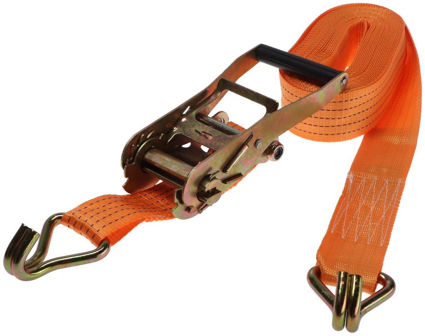 Стяжка груза с механизмом, ширина ленты 50 мм, нагрузка 3000 кг, длина 8 м