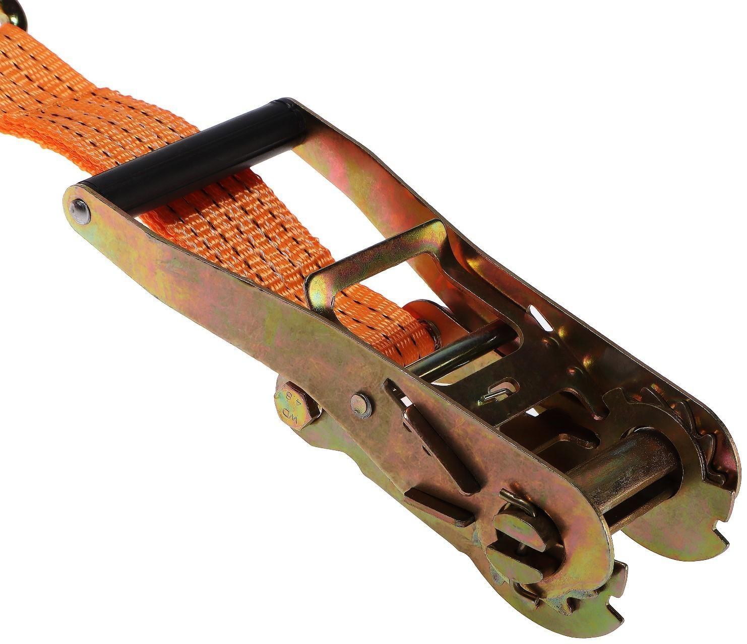 Стяжка груза с механизмом, ширина ленты 50 мм, нагрузка 3000 кг, длина 10 м