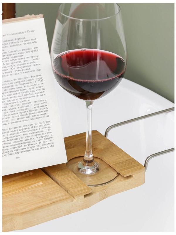 Полка для ванной SAVANNA SPA, 74-95×20,3×2,5 см, бамбук