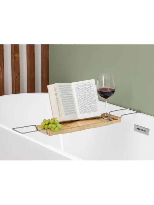 Полка для ванной SAVANNA SPA, 74-95×20,3×2,5 см, бамбук