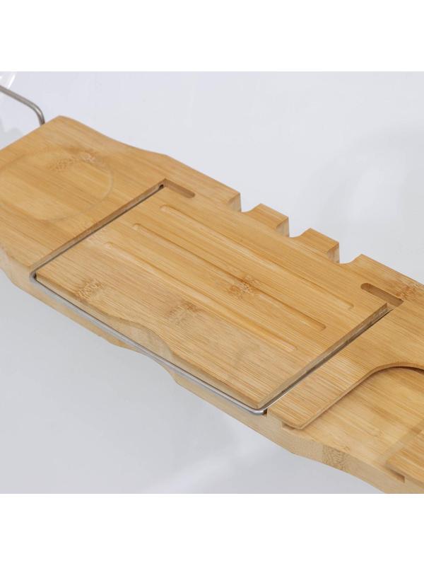 Полка для ванной SAVANNA SPA, 74-95×20,3×2,5 см, бамбук