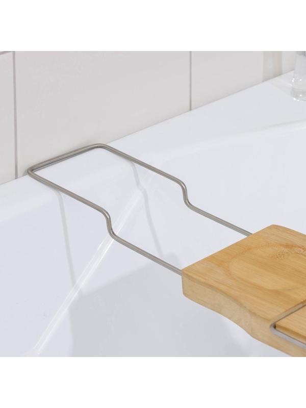 Полка для ванной SAVANNA SPA, 74-95×20,3×2,5 см, бамбук