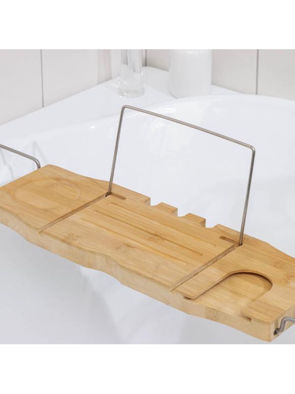 Полка для ванной SAVANNA SPA, 74-95×20,3×2,5 см, бамбук