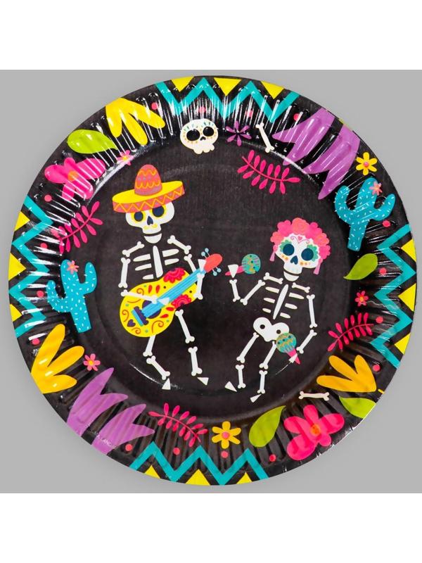 Тарелка бумажная «Мексиканская вечеринка», 18 см, набор 6 шт