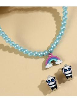 Набор бижутерии «Добавь яркости» бусы и серьги-клипсы