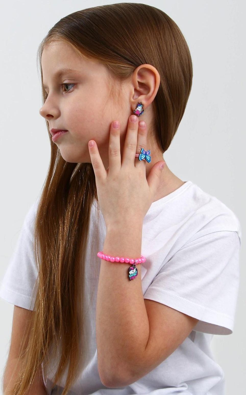 Набор бижутерии «Улыбайся и мечтай » браслет, серьги, кольцо