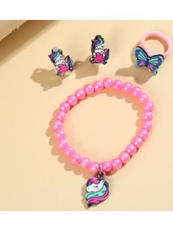 Набор бижутерии «Улыбайся и мечтай » браслет, серьги, кольцо