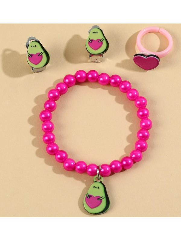 Набор бижутерии «Модно, стильно, авокадно » браслет, серьги, кольцо