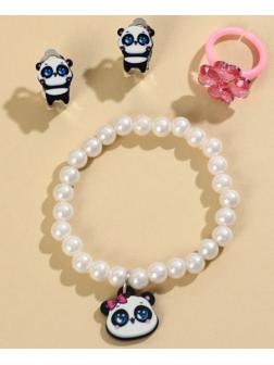 Набор бижутерии «Вжух и красивая» браслет, серьги, кольцо