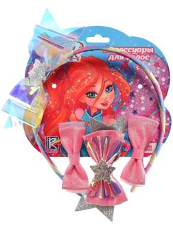 Аксессуары для волос, ободок, заколки 3 шт, WINX