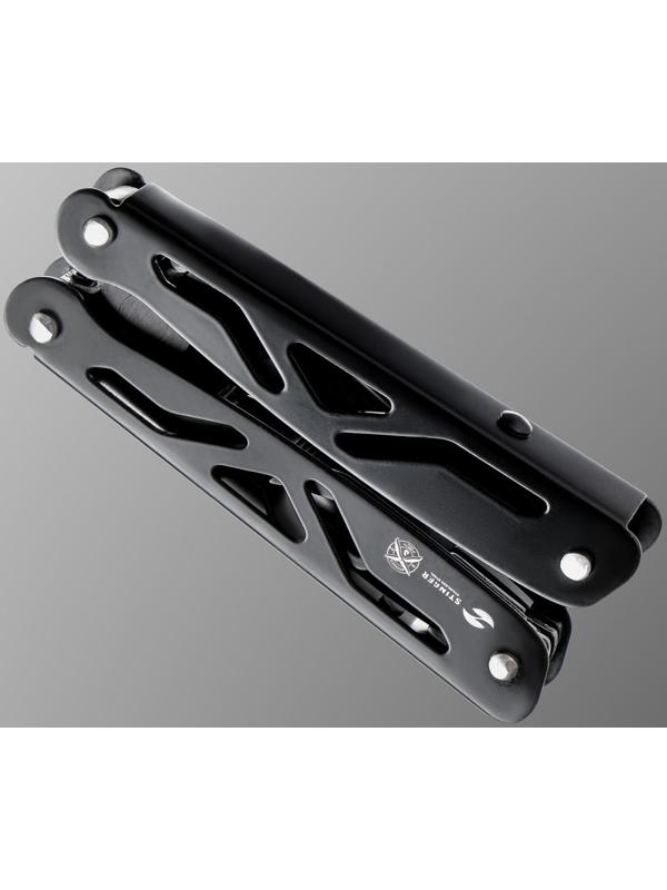 Мультитул Stinger с нейлоновым чехлом, 12 функций, сталь, алюминий, чёрный