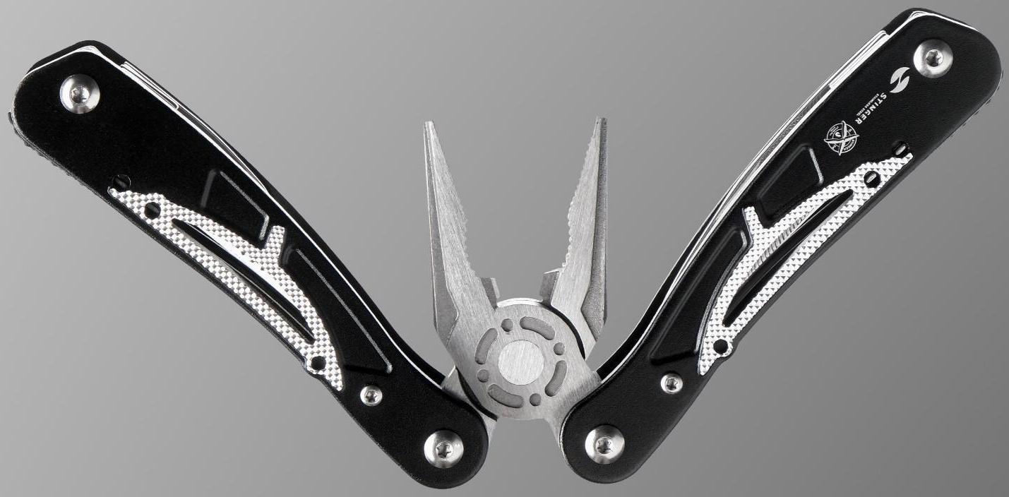 Мультитул Stinger с нейлоновым чехлом, 13 функций, сталь, алюминий, серебристо-чёрный