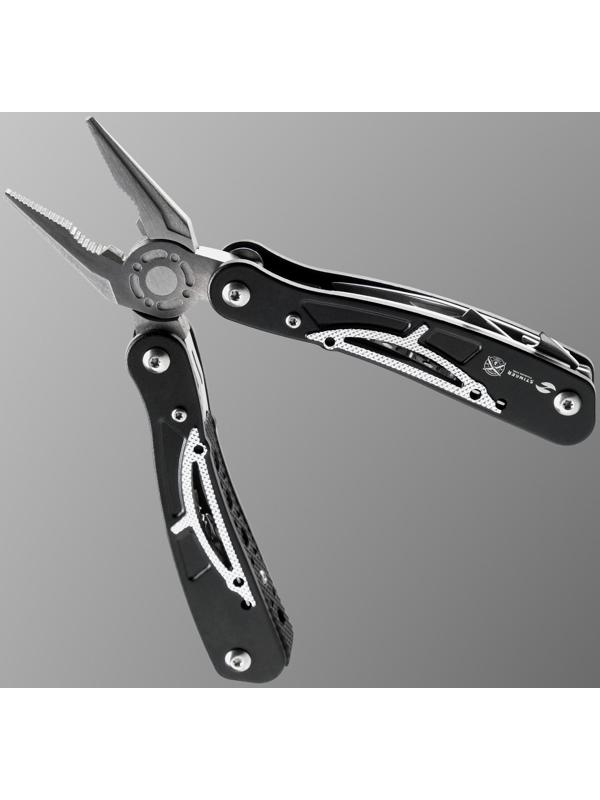 Мультитул Stinger с нейлоновым чехлом, 13 функций, сталь, алюминий, серебристо-чёрный