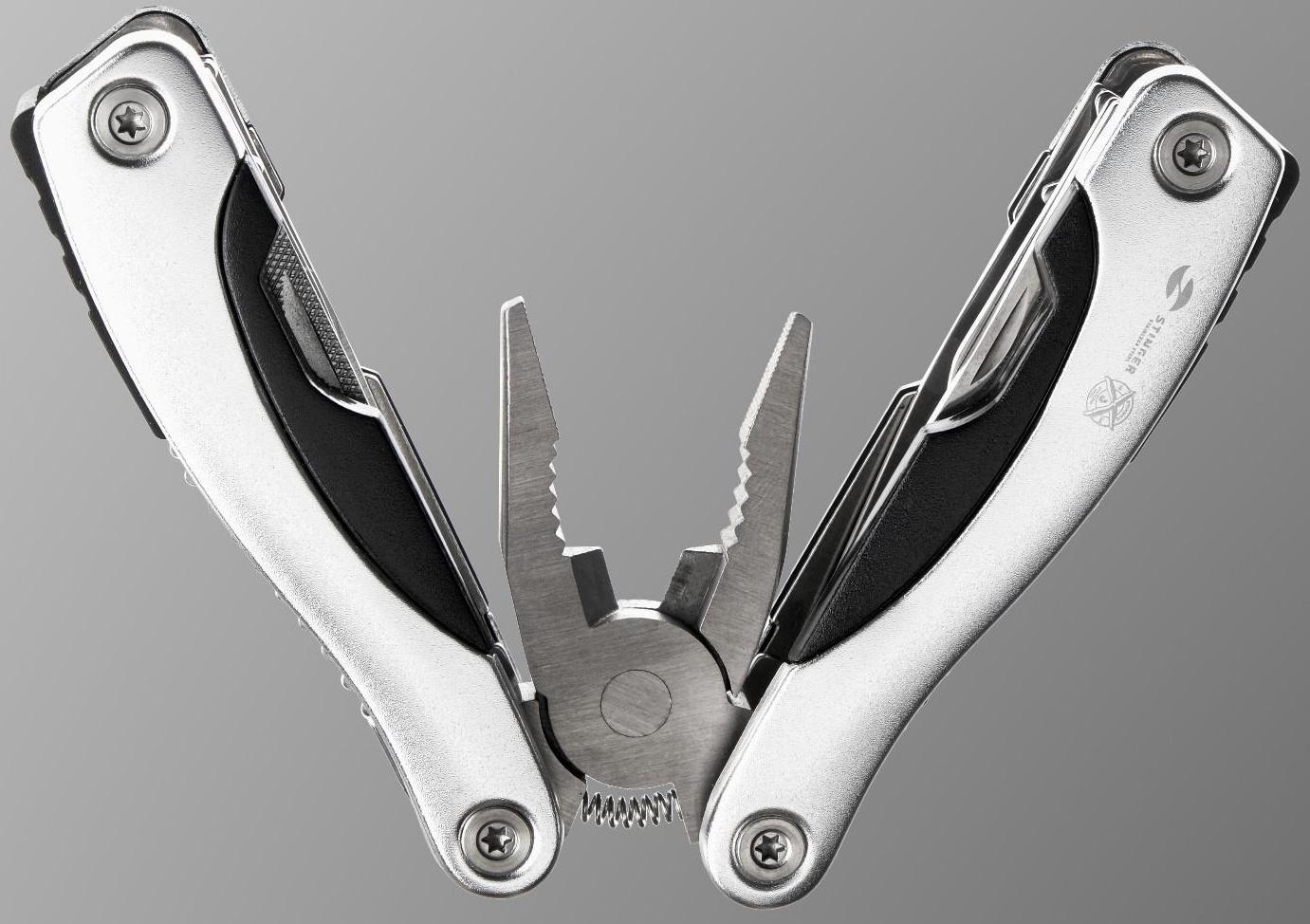Мультитул Stinger с нейлоновым чехлом, 15 функций, сталь, алюминий, серебристый
