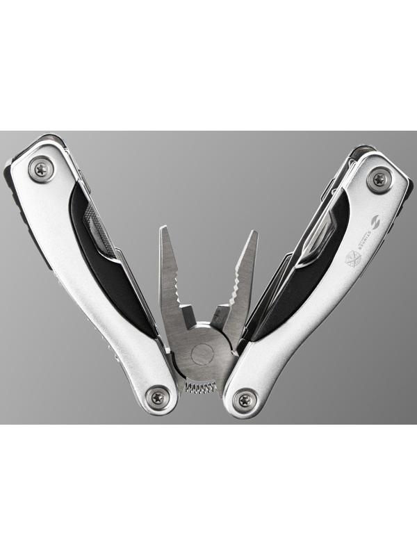 Мультитул Stinger с нейлоновым чехлом, 15 функций, сталь, алюминий, серебристый