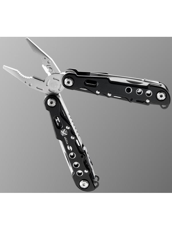 Мультитул Stinger с нейлоновым чехлом, 9 функций, сталь, алюминий, чёрный