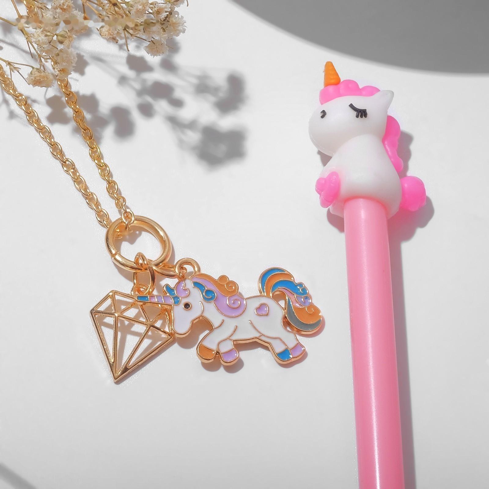 Набор 2 предмета: кулон, ручка 