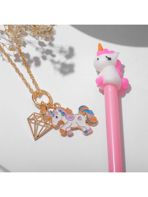 Набор 2 предмета: кулон, ручка 