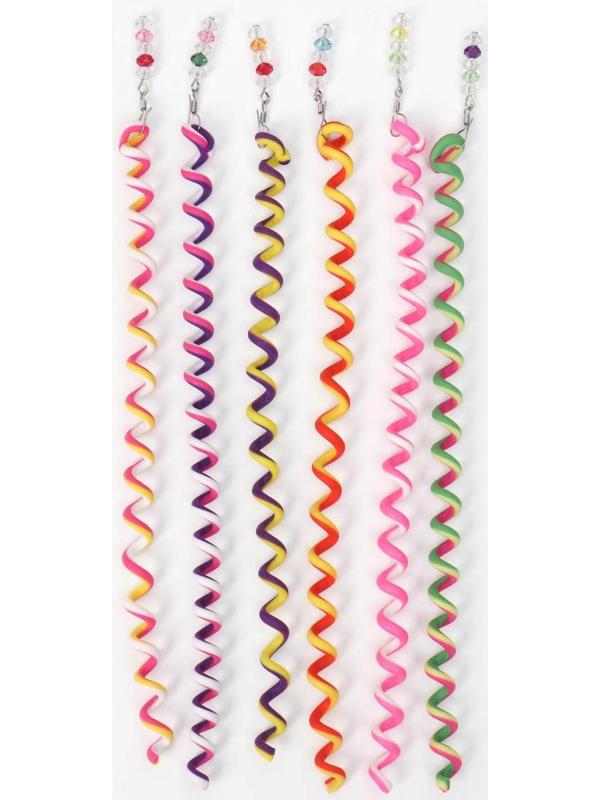 Декор для волос, спираль 1 шт, 25 см, цвет МИКС