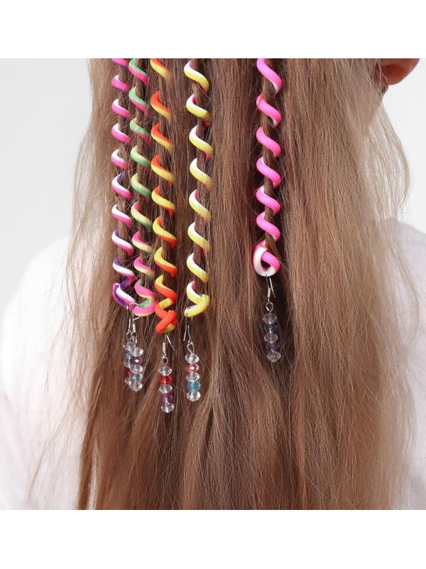 Декор для волос, спираль 1 шт, 25 см, цвет МИКС