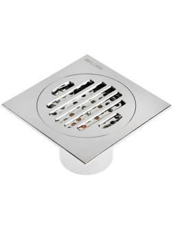 Трап AFLORN AF10510-10, d=50 мм, вертикальный, 100х100 мм, латунь, хром