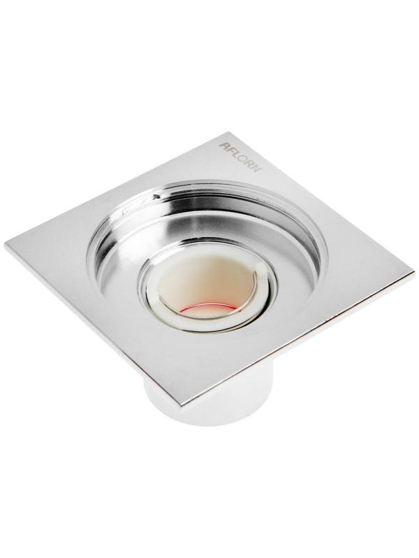 Трап AFLORN AF10510-10, d=50 мм, вертикальный, 100х100 мм, латунь, хром