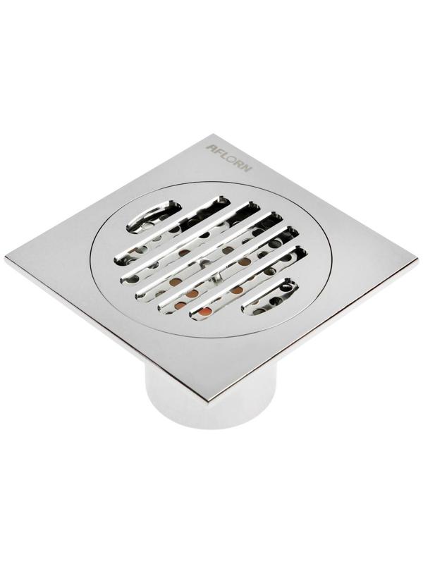 Трап AFLORN AF10510-10, d=50 мм, вертикальный, 100х100 мм, латунь, хром