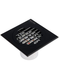 Трап AFLORN AF10510F-10, d=50 мм, вертикальный, 100х100 мм, латунь, черный