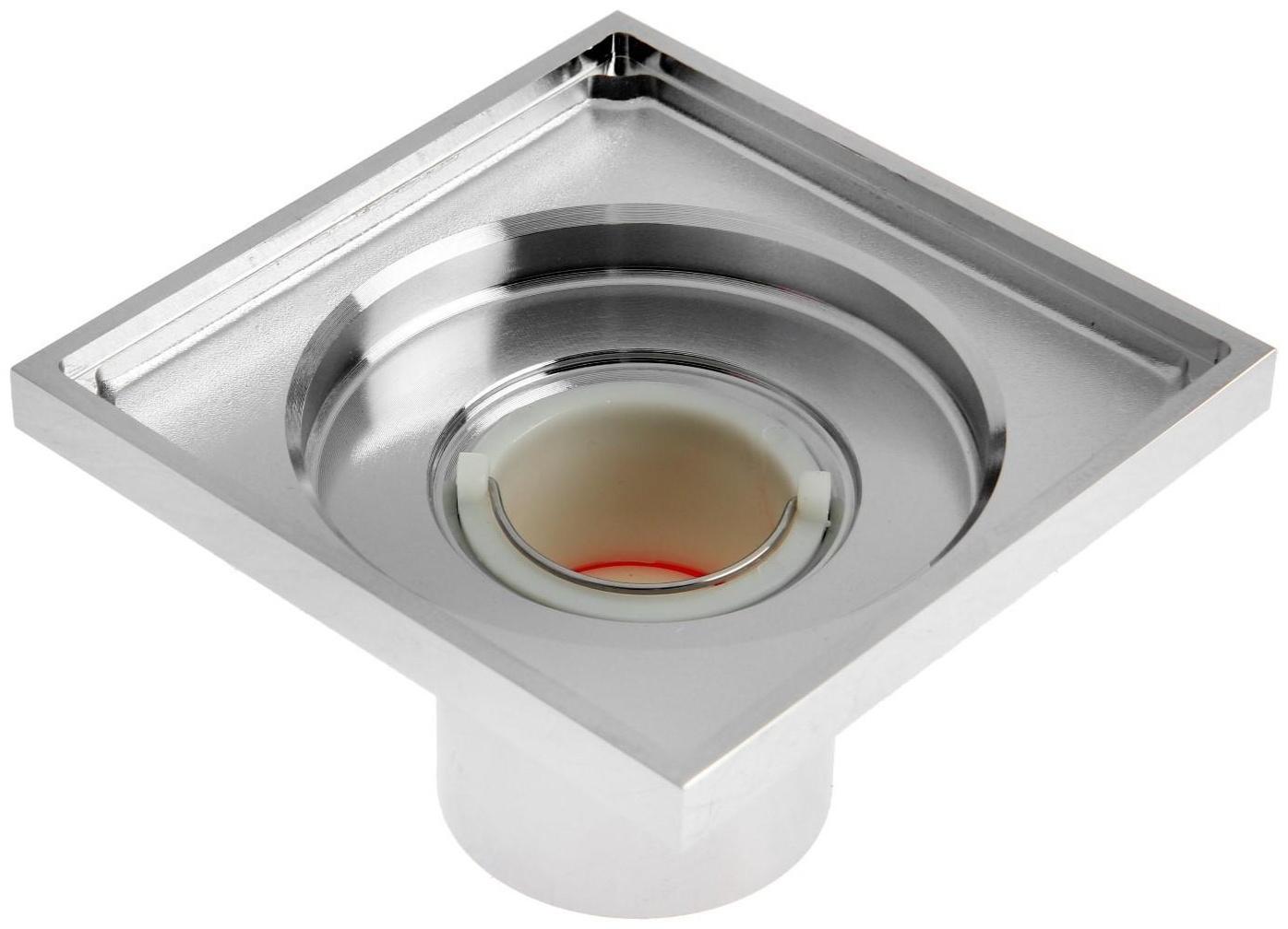 Трап AFLORN AF10610-10, d=50 мм, вертикальный, 100х100 мм, латунь, хром