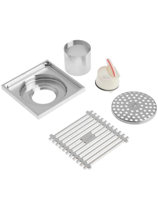 Трап AFLORN AF10610-10, d=50 мм, вертикальный, 100х100 мм, латунь, хром